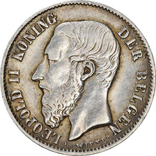 Coin, Belgium, Leopold II, 50 Centimes, 1898, Brussels, EF(40-45), Silver, KM:27