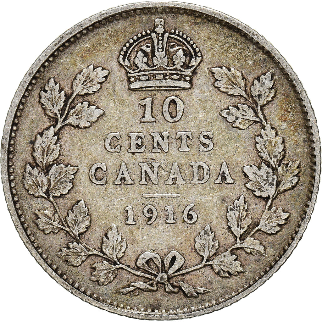 Munten, Canada, George V, 10 Cents, 1916, Royal Canadian Mint, Ottawa, ZF