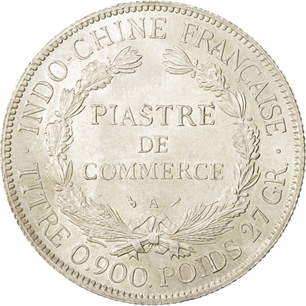 Indochine, 1 Piastre 1925 A, PCGS MS64, KM 5a.1