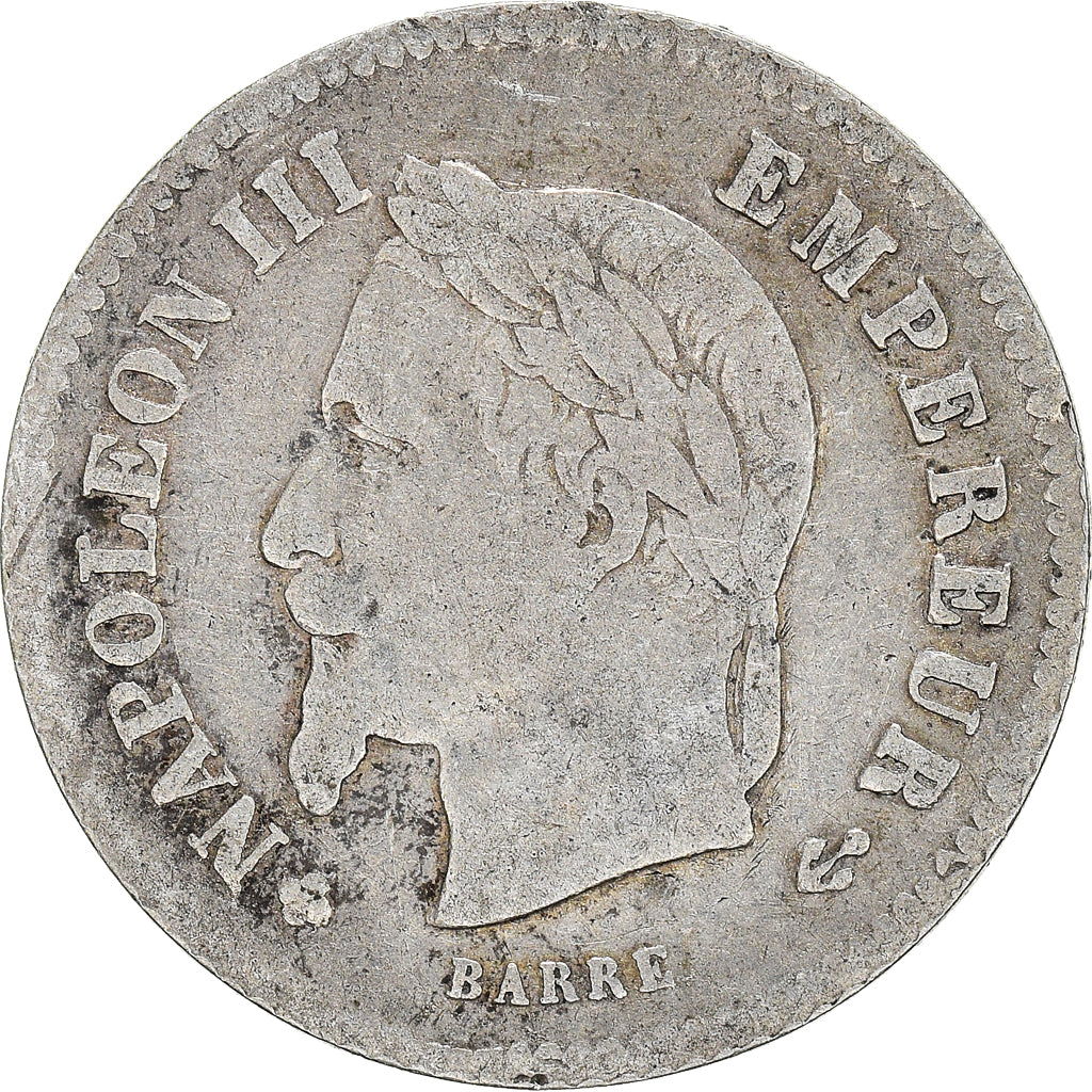 Monnaie, France, Napoleon III, Napoléon III, 20 Centimes, 1867, Strasbourg