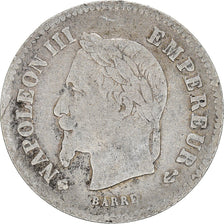 Monnaie, France, Napoleon III, Napoléon III, 20 Centimes, 1867, Strasbourg