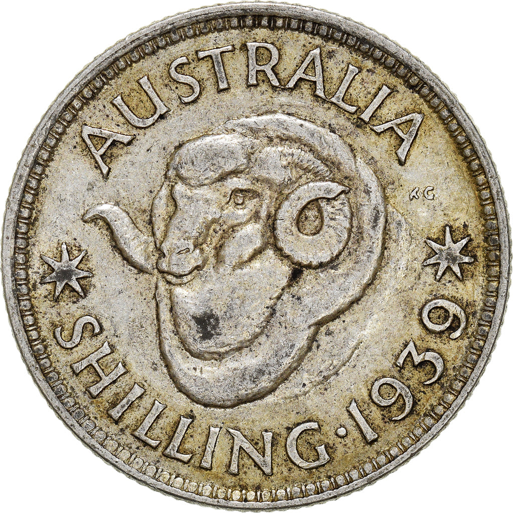 Coin, Australia, George VI, Shilling, 1939, EF(40-45), Silver, KM:39