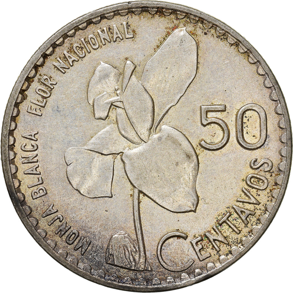 Moneda, Guatemala, 50 Centavos, 1963, EBC+, Plata, KM:264