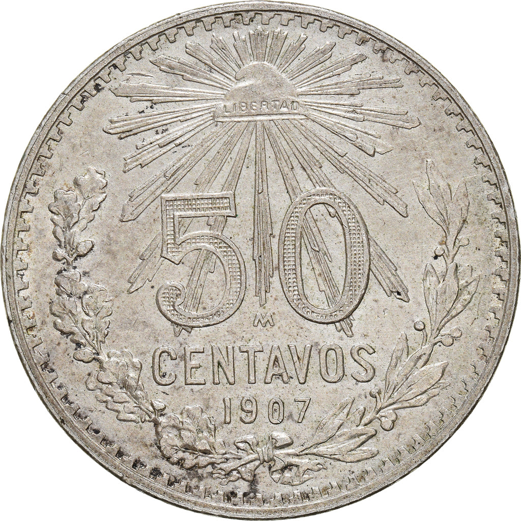 Monnaie, Mexique, 50 Centavos, 1907, Mexico City, TTB+, Argent, KM:445