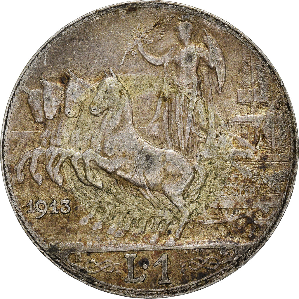 Münze, Italien, Vittorio Emanuele III, Lira, 1913, Rome, SS, Silber, KM:45