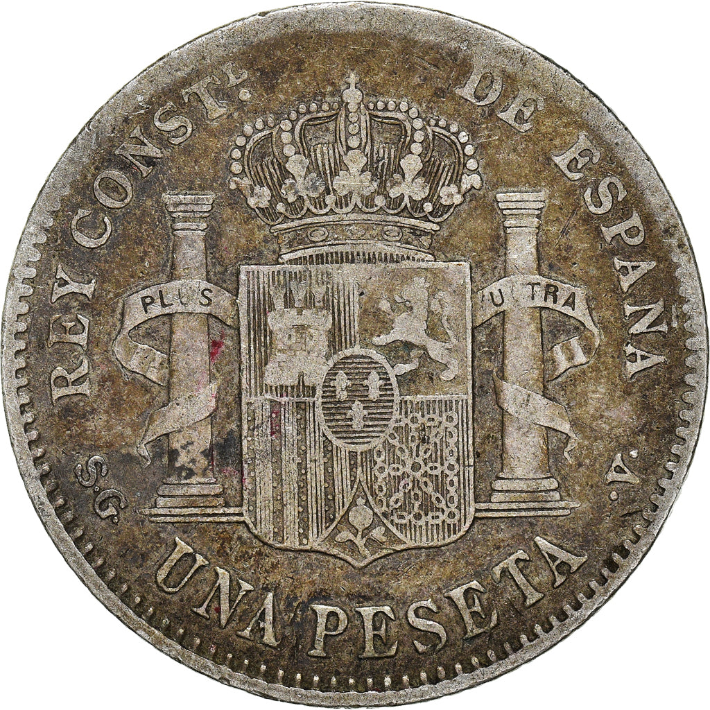 Coin, Spain, Alfonso XIII, Peseta, 1899, Madrid, VF(30-35), Silver, KM:706