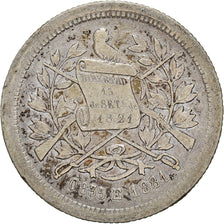 Coin, Guatemala, 25 Centavos, 1881, EF(40-45), Silver, KM:205.1