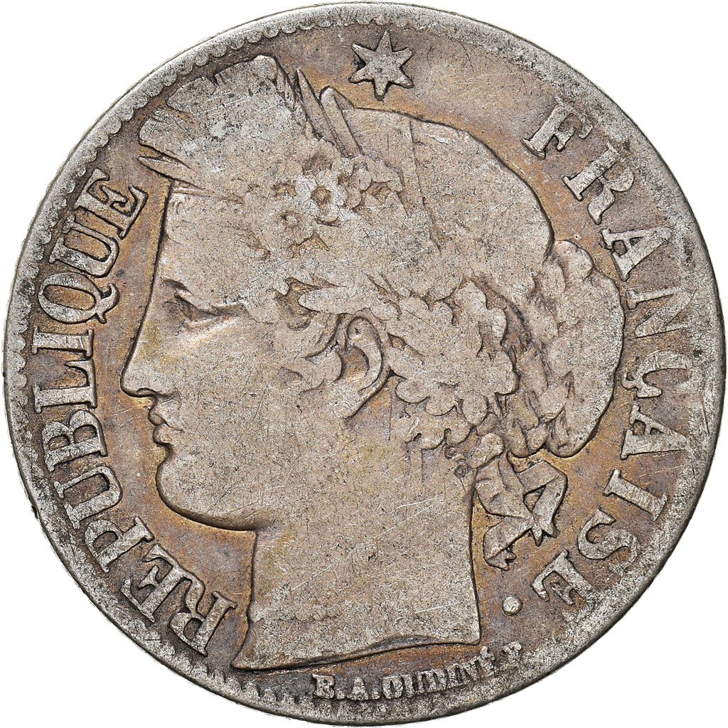 Munten, Frankrijk, Cérès, Franc, 1871, Paris, FR, Zilver, KM:822.1