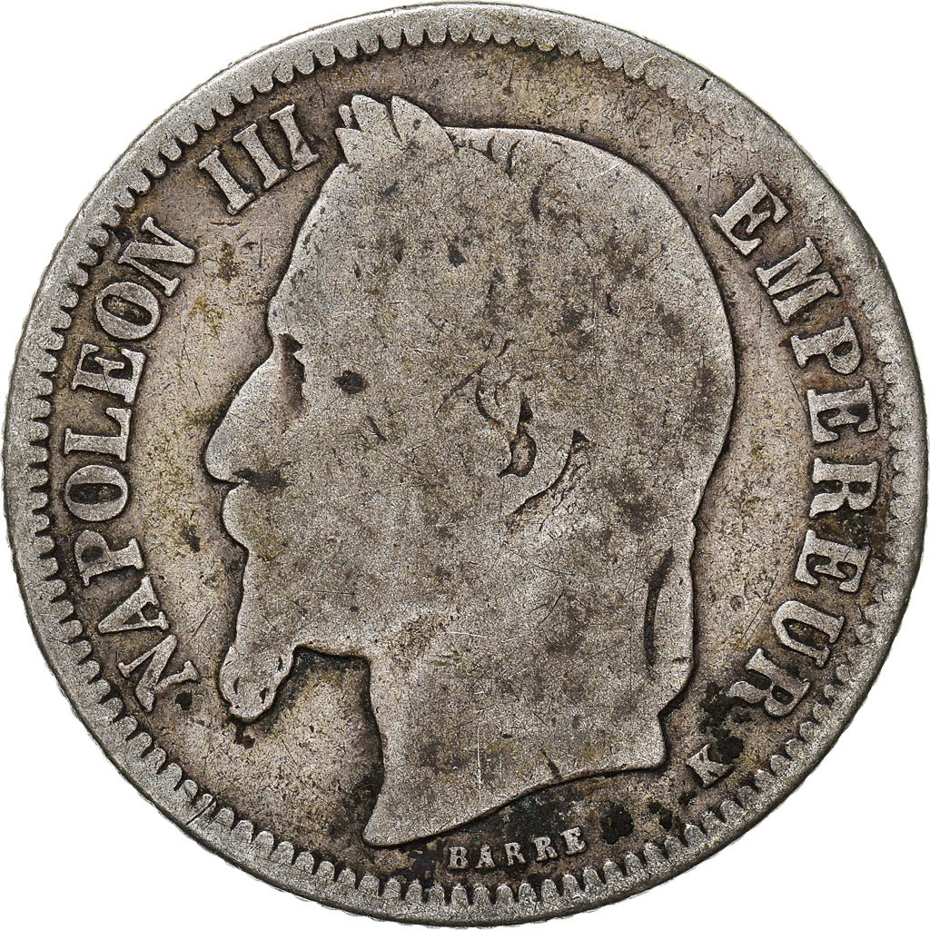 Münze, Frankreich, Napoleon III, Napoléon III, Franc, 1867, Bordeaux, SGE+