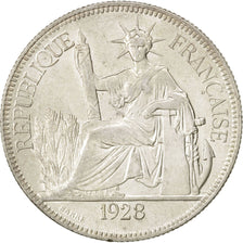 Indocina francese, Piastre, 1928, Paris, BB+, Argento, KM:5a.1, Lecompte:304