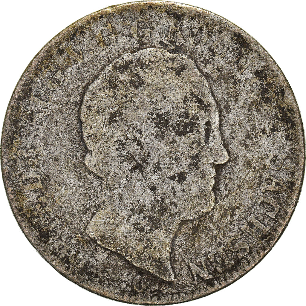 Coin, German States, SAXONY-ALBERTINE, Friedrich August II, 1/6 Thaler, 1/4