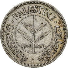 Moneda, Palestina, 50 Mils, 1931, MBC, Plata, KM:6