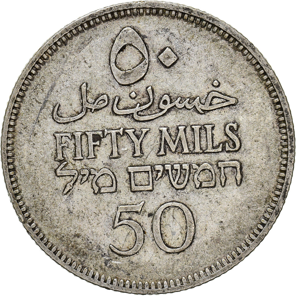 Moneta, Palestina, 50 Mils, 1931, BB, Argento, KM:6