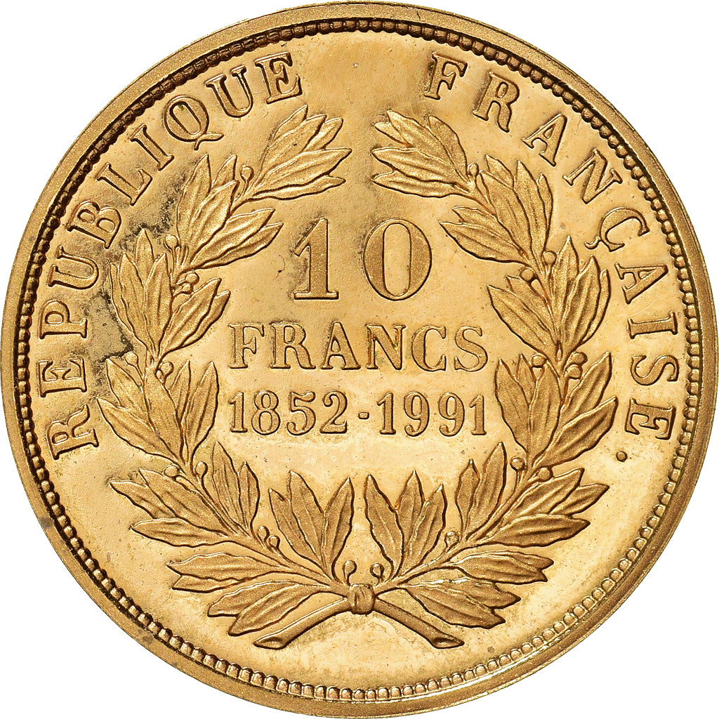 Moeda, França, Napoleon III, Monnaie de Paris, 10 Francs, 1991, MS(65-70)