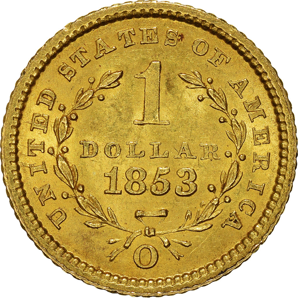 Coin, United States, Liberty Head - Type 1, Dollar, 1853, U.S. Mint, New