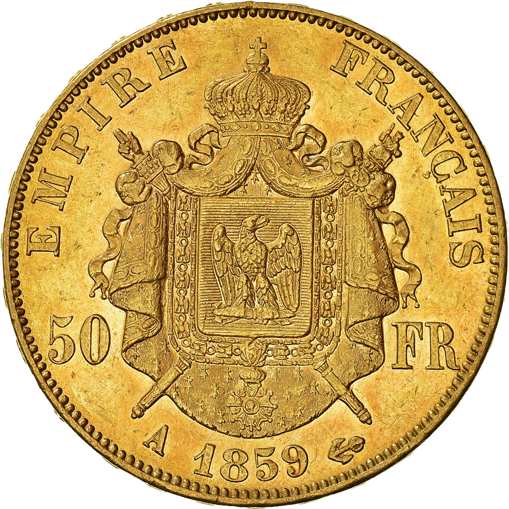 Monnaie, France, Napoléon III, 50 Francs, 1859, Paris, SUP, Or, Gadoury:1111