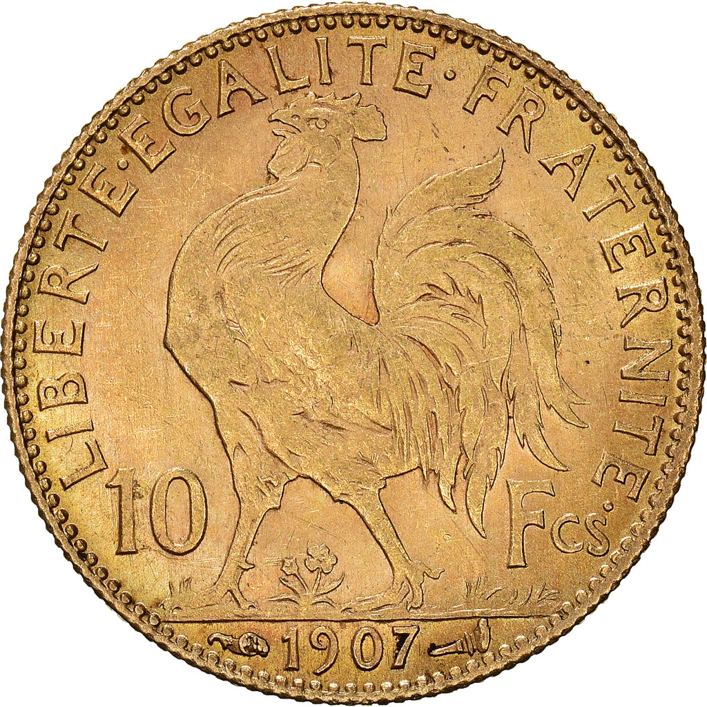 Coin, France, Marianne, 10 Francs, 1907, Paris, EF(40-45), Gold, KM:846