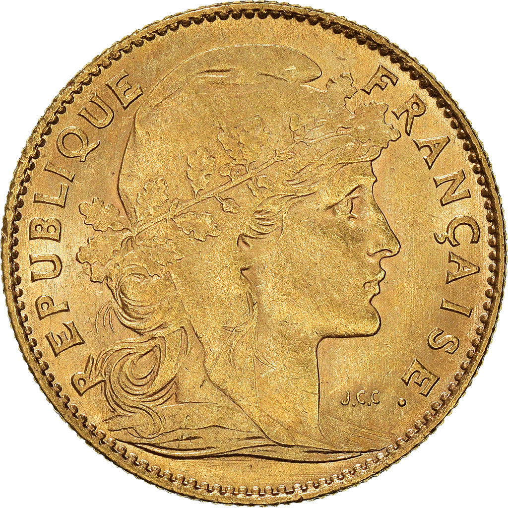 Coin, France, Marianne, 10 Francs, 1910, Paris, AU(50-53), Gold, KM:846