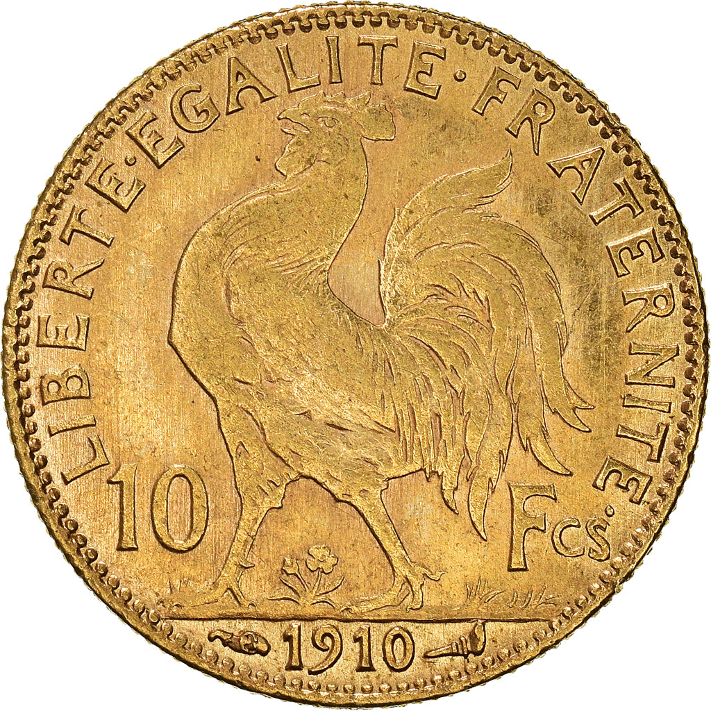 Coin, France, Marianne, 10 Francs, 1910, Paris, AU(50-53), Gold, KM:846
