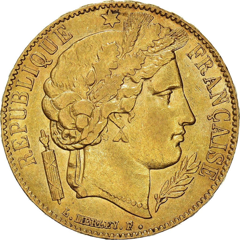 Moneda, Francia, Cérès, 20 Francs, 1851, Paris, MBC, Oro, KM:762