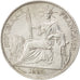 FRENCH INDO-CHINA, 20 Cents, 1885, Paris, KM #3, AU(50-53), Silver, Lecompte...
