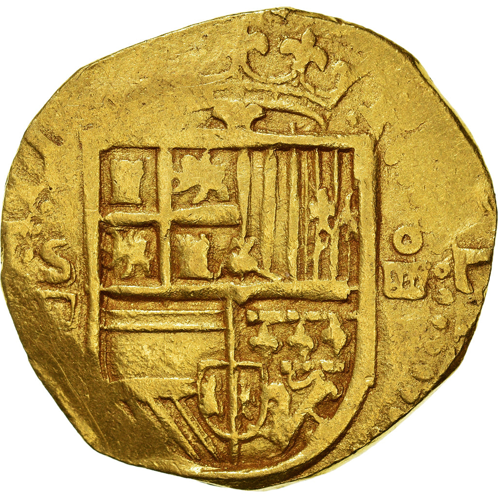 Münze, Spanien, Philip II, 4 Escudos, 1566-1587, Seville, S, Gold