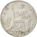 FRENCH INDO-CHINA, 20 Cents, 1887, Paris, KM #3, EF(40-45), Silver, Lecompte...