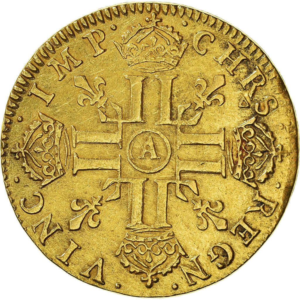 Monnaie, France, Louis XIV, Louis d'or à la mèche longue, Louis d'Or, 1651