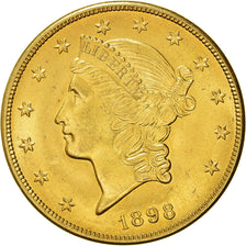 Moneta, USA, Liberty Head, $20, Double Eagle, 1898, U.S. Mint, Philadelphia