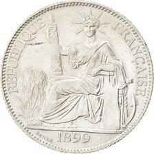 Coin, French Indochina, 20 Cents, 1899, Paris, AU(55-58), Silver, KM:10