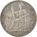 FRENCH INDO-CHINA, 20 Cents, 1902, Paris, KM #10, AU(50-53), Silver, Lecompte...