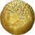 Coin, Aulerci Eburovices, Hemistater scyphate, 60 BC, Wolf, EF(40-45), Gold