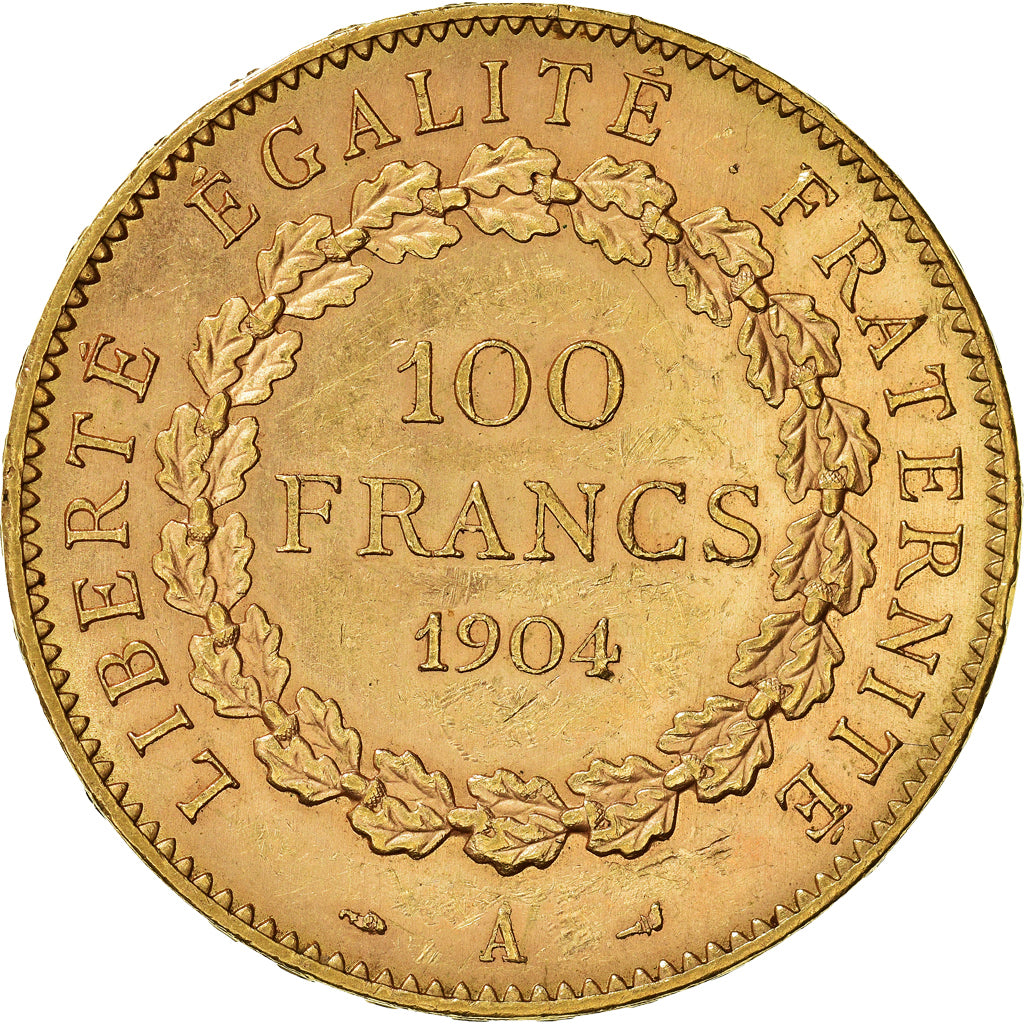 Munten, Frankrijk, Génie, 100 Francs, 1904, Paris, ZF+, Goud, KM:832
