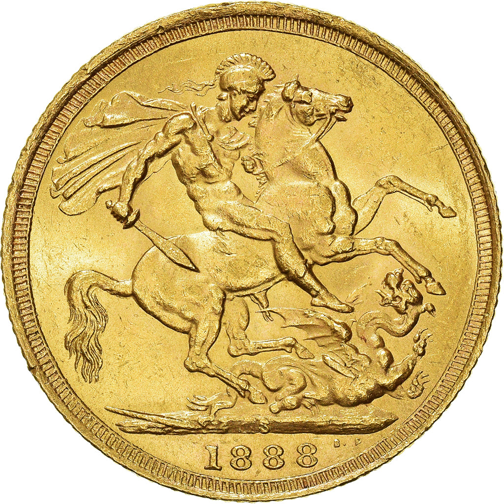 Moneta, Australia, Victoria, Sovereign, 1888, Sydney, AU(55-58), Złoto, KM:10