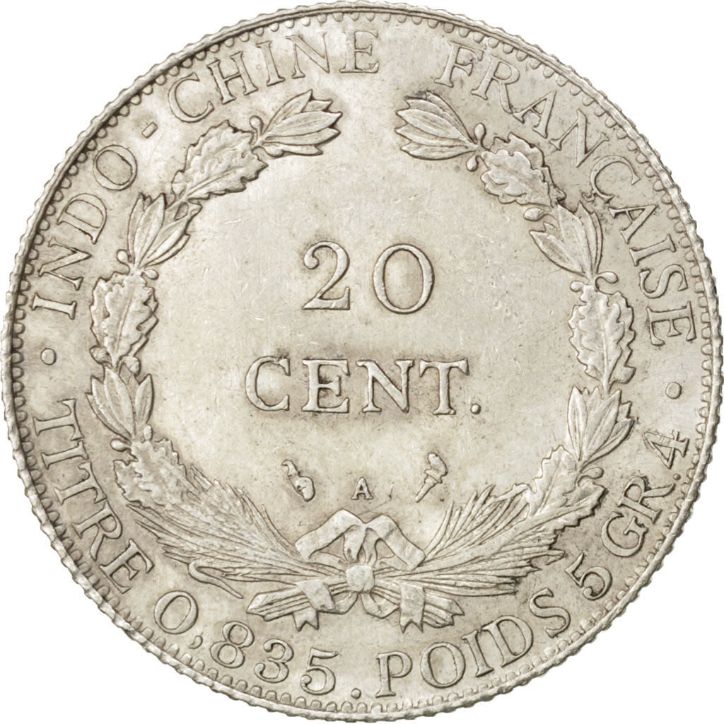 Indochine, 20 Cent 1913 A, KM 10