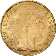 Moneta, Francja, Marianne, 10 Francs, 1911, Paris, AU(50-53), Złoto, KM:846