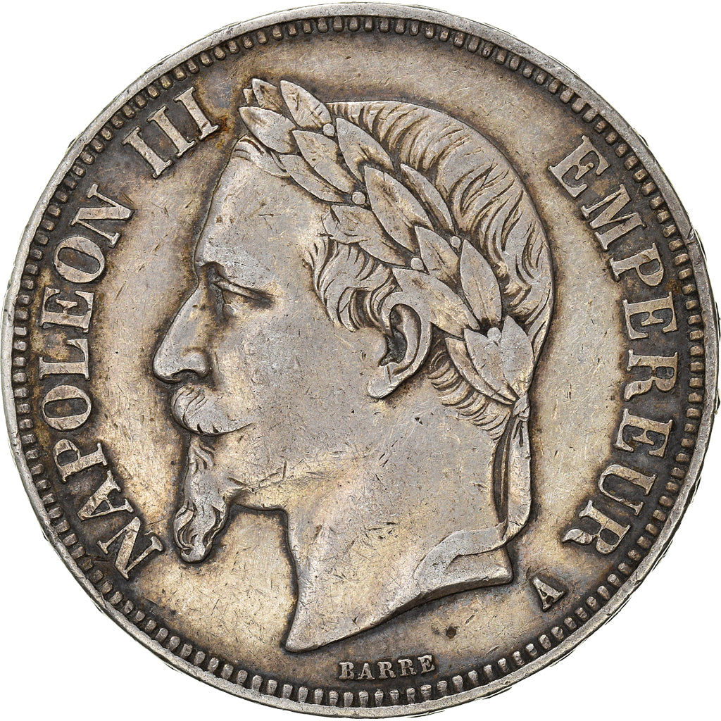 Coin, France, Napoleon III, 5 Francs, 1868, Paris, EF(40-45), Silver, KM:799.1