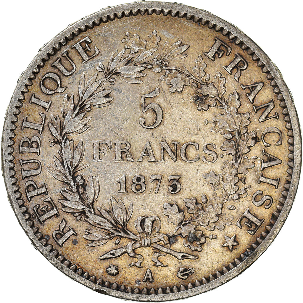 Coin, France, Hercule, 5 Francs, 1873, Paris, VF(30-35), Silver, KM:820.1