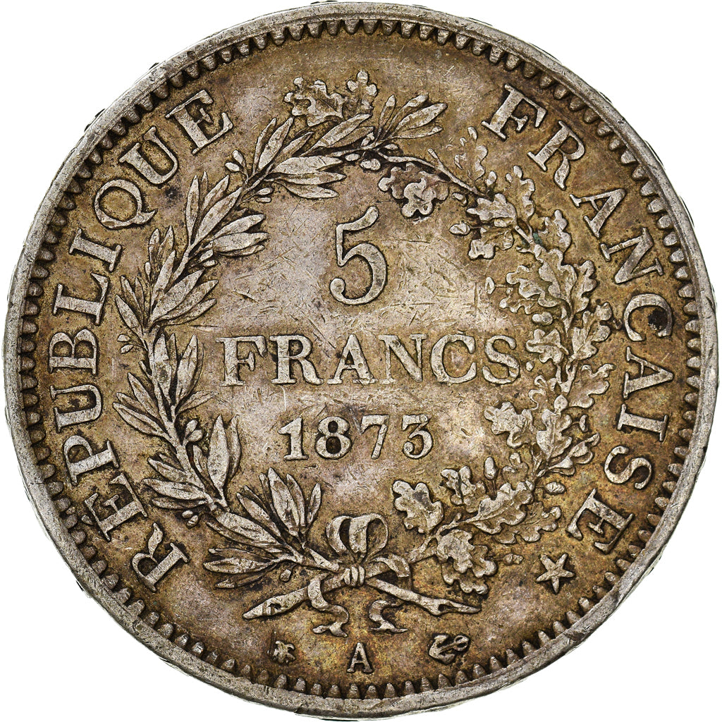 Coin, France, Hercule, 5 Francs, 1873, Paris, EF(40-45), Silver, KM:820.1