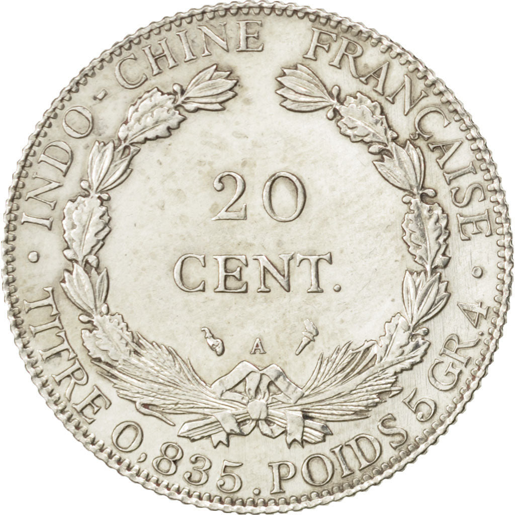 Indochine, 20 Cent 1914 A, KM 10