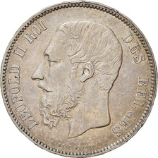 Moneta, Belgio, Leopold II, 5 Francs, 5 Frank, 1868, Brussels, BB+, Argento