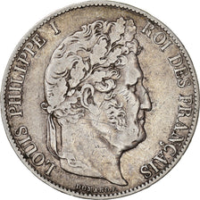 Moneta, Francia, Louis-Philippe, 5 Francs, 1847, Paris, MB+, Argento, KM:749.1