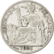 FRENCH INDO-CHINA, 20 Cents, 1921, Paris, KM #17.1, VF(20-25), Silver, 25.9,...