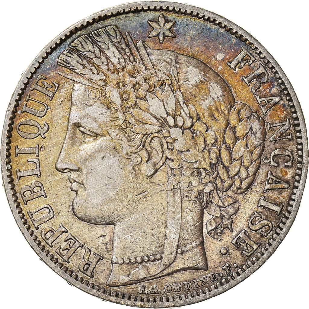 Coin, France, Cérès, 5 Francs, 1850, Paris, VF(30-35), Silver, KM:761.1