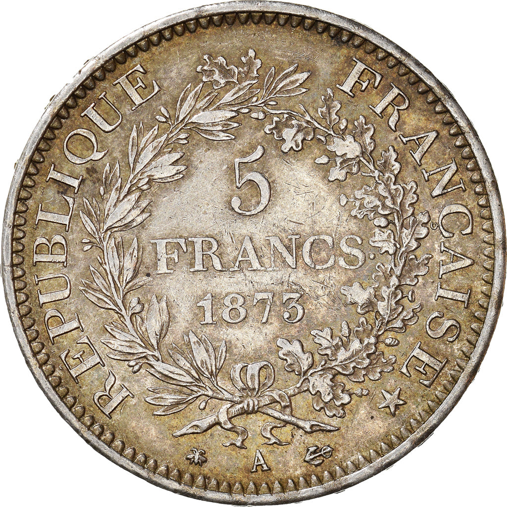 Coin, France, Hercule, 5 Francs, 1873, Paris, EF(40-45), Silver, KM:820.1