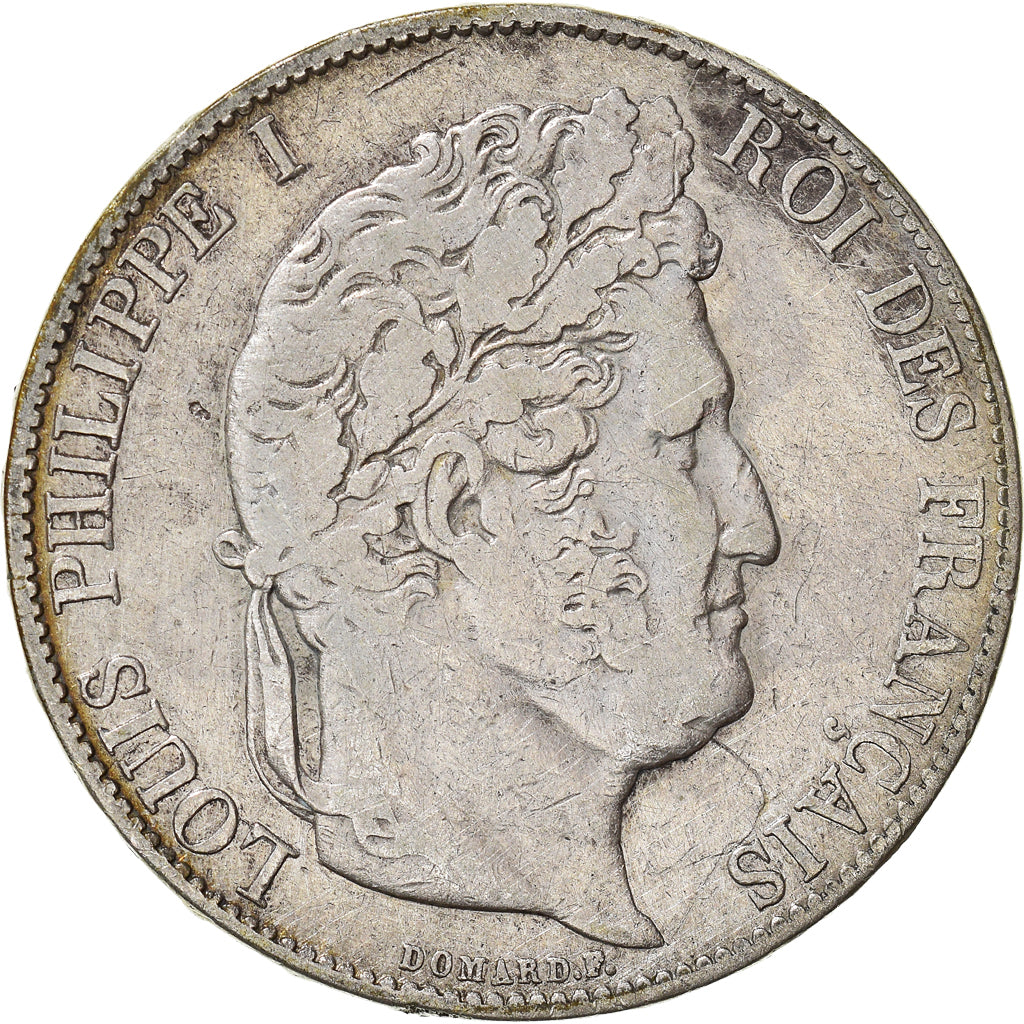 Coin, France, Louis-Philippe, 5 Francs, 1847, Strasbourg, VF(20-25), Silver