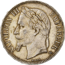 Coin, France, Napoléon III, 5 Francs, 1867, Strasbourg, EF(40-45), Silver