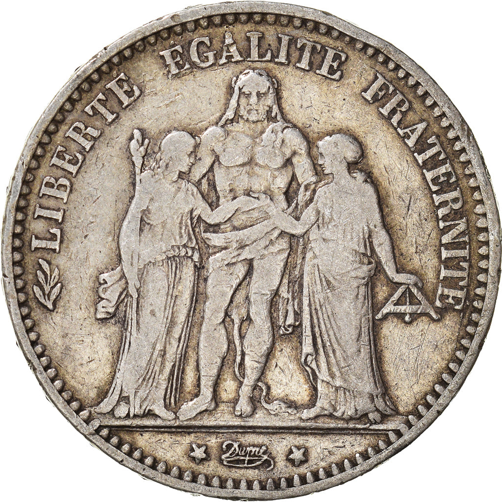 Monnaie, France, Hercule, 5 Francs, 1874, Bordeaux, TB+, Argent, Gadoury:745a
