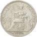 FRENCH INDO-CHINA, 10 Cents, 1885, Paris, KM #2, EF(40-45), Silver, Lecompte...