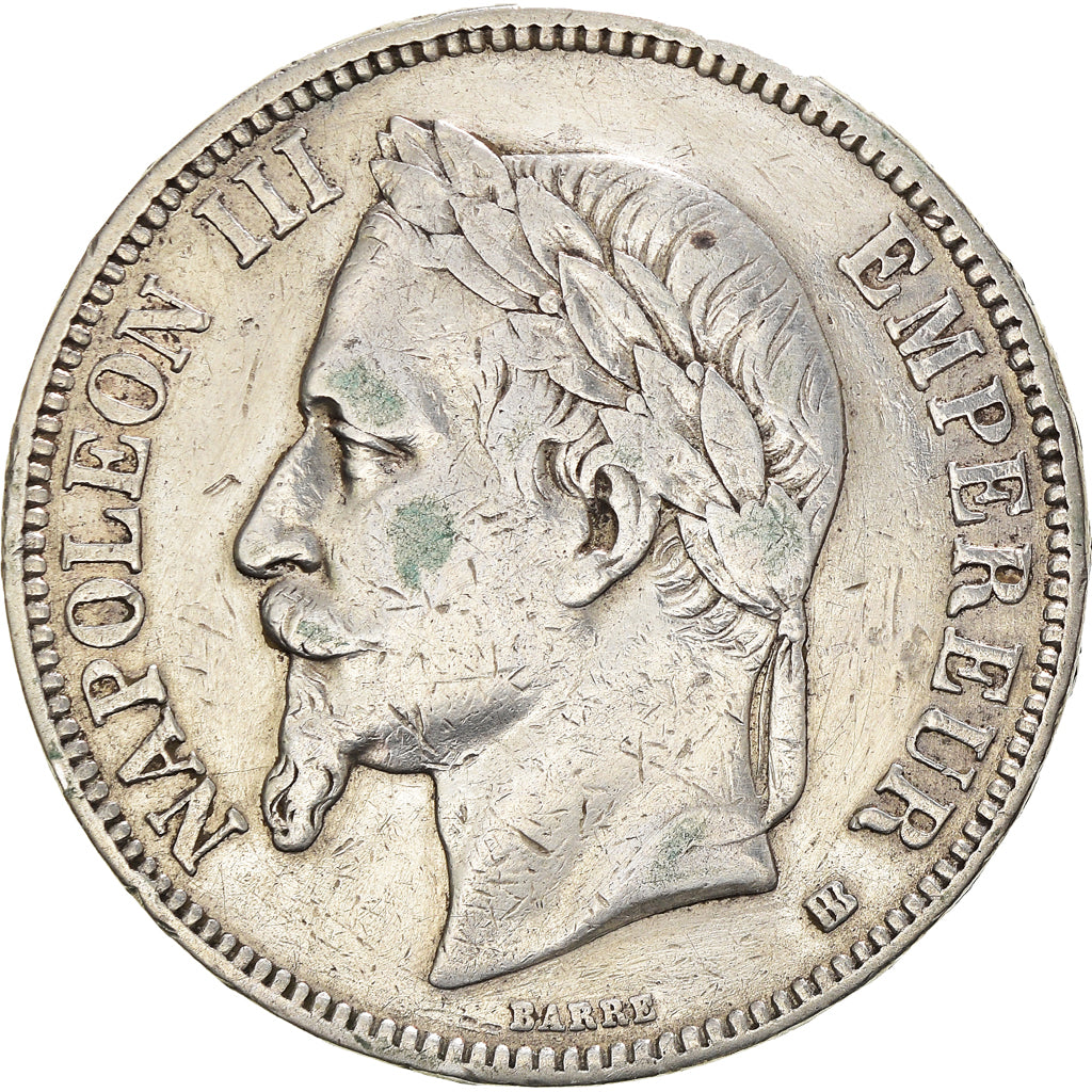 Coin, France, Napoleon III, 5 Francs, 1868, Strasbourg, VF(30-35), Silver